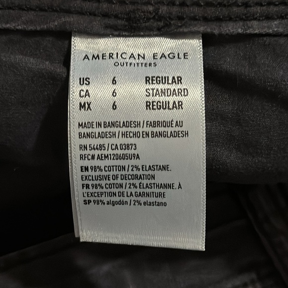 American Eagle Outfitters Stretch Baggy Cargo Joggers Black 2023-6 Regular - Picture 10 of 11